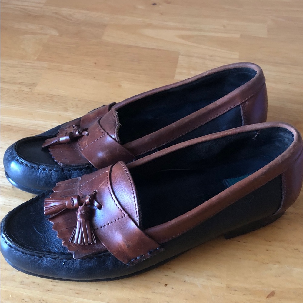 Men’s Club Room Two-Tone Brown and Black Loafers